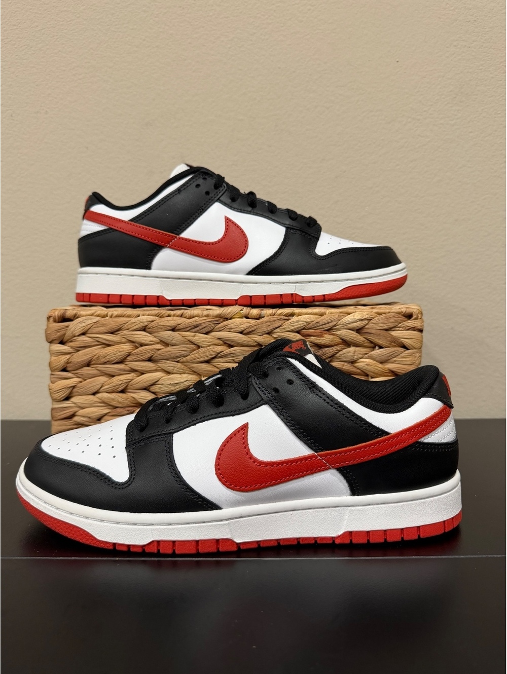Size 9.5 - Nike Dunk Low “Black Dragon Red”